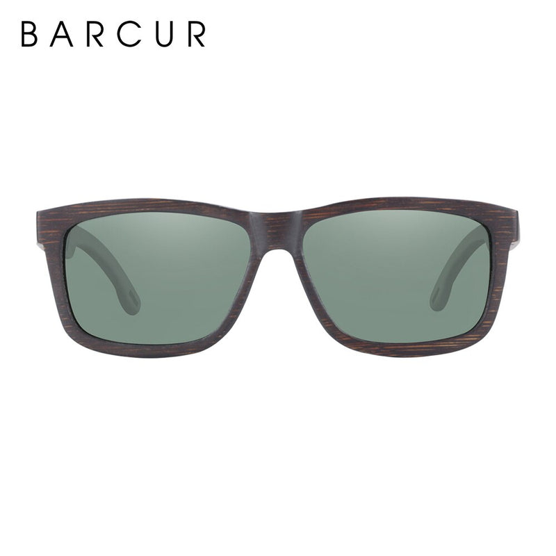 BARCUR Square Sunglasses Bamboo Women Brown Wood Sun glasses Men Polarized Vintage oculos de sol lunette de soleil femme - KiwisLove