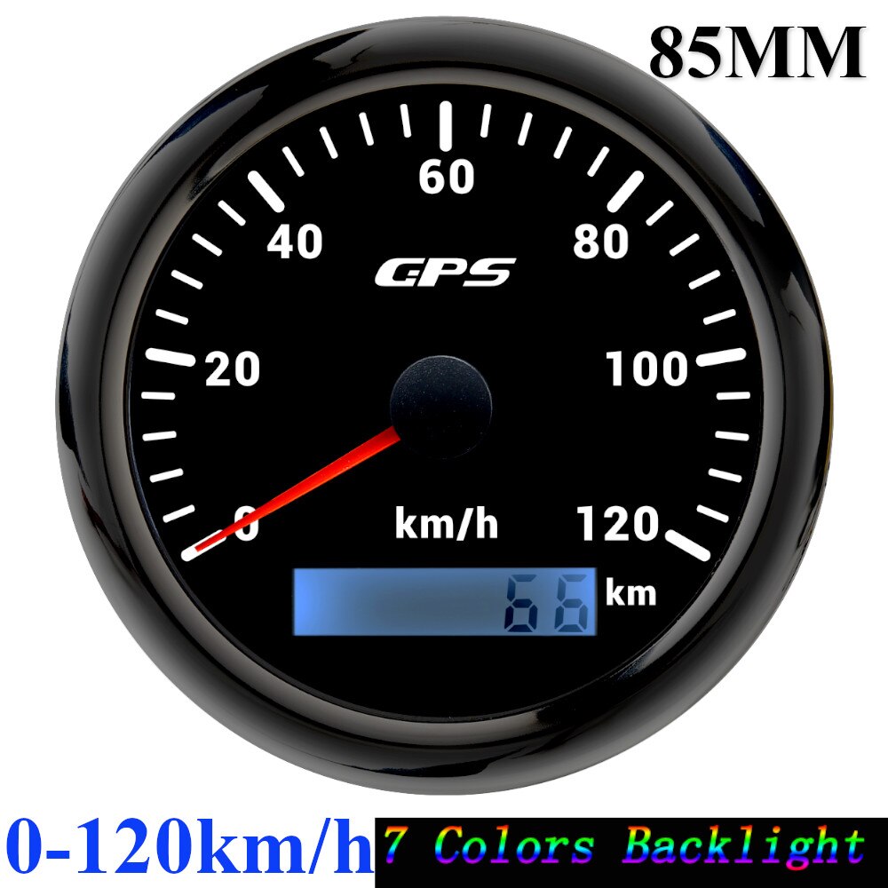 New GPS Speedometer 7 Color Backlight Motorcycle Car Boat Speed Meter 60 km/h 30 knots 120MPH Speedometers With GPS Sensor - KiwisLove
