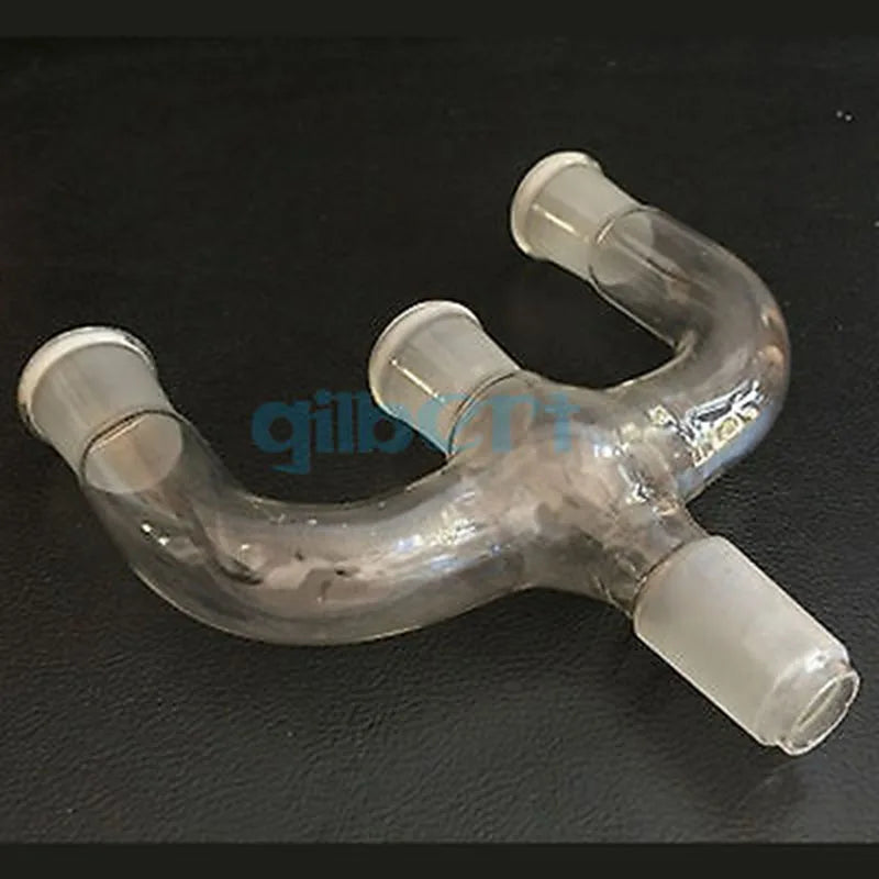 19/26 24/29 29/32 Ground Joint 19/24/29mm Stopper Borosilicate Glass 4-Ways Distillation Adapter Head Y Type Connector Tube - KiwisLove