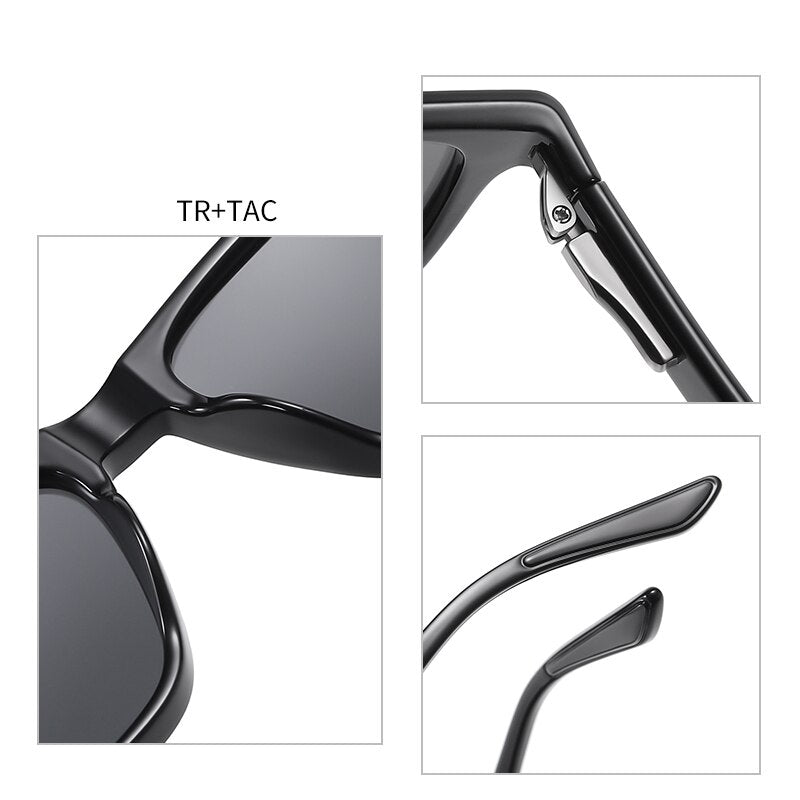Fashion Sunglasses Men Women Gradient Sun Glasses TR90 Polarized UV400 Lens Outdoor Driving Vintage Eyewear For Male/Female 3398 - KiwisLove