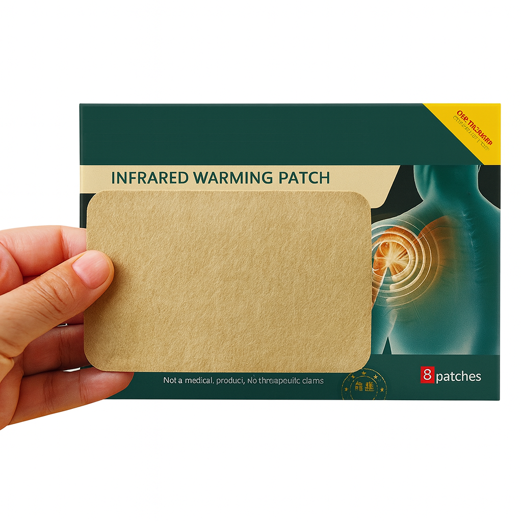 Infrared warming patch for daily shoulder comfort