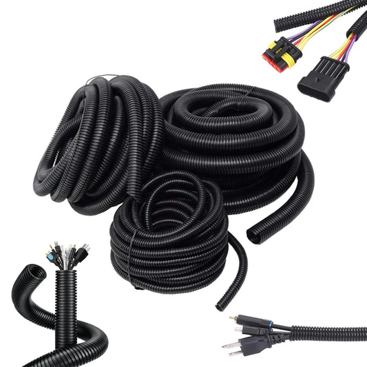 1-6M nylon wire harness casing Corrugated Pipe7m-28mm Car Cable Insulation Tube Electrical Wire Protection Accessories