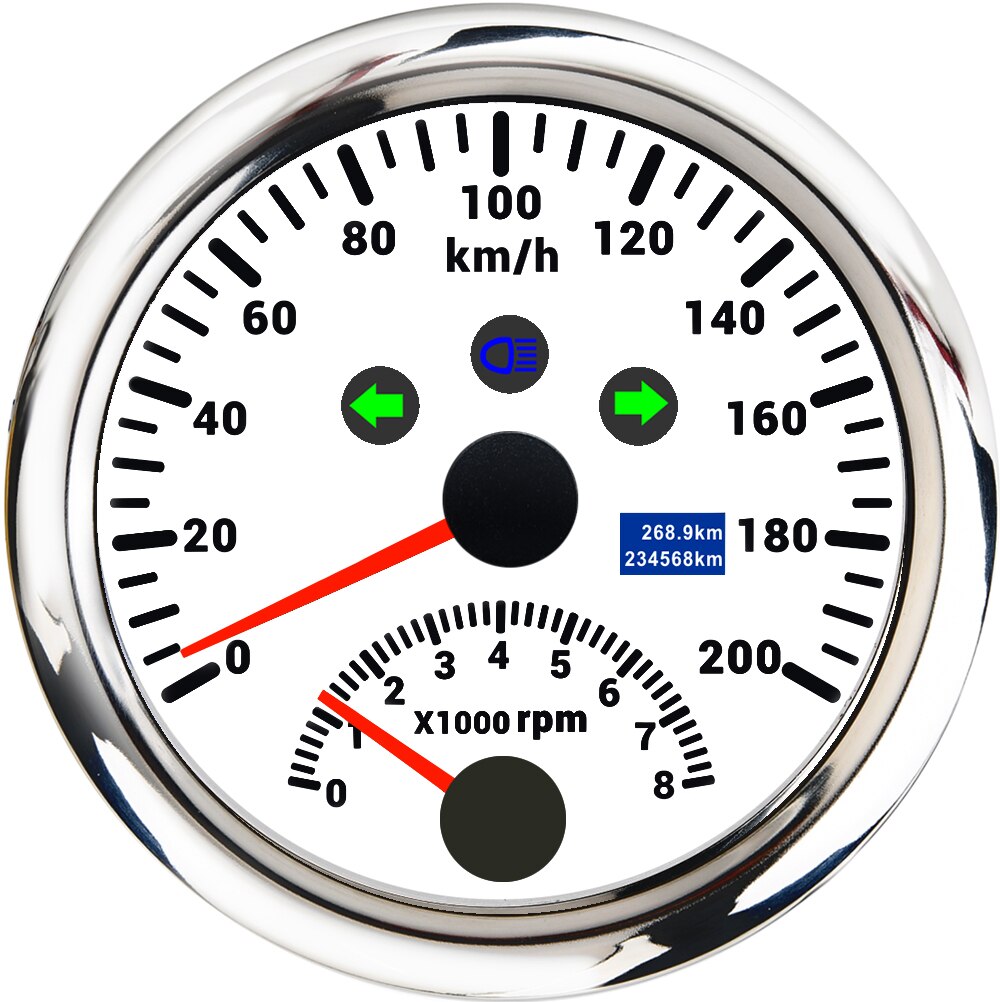 Waterproof Digital GPS Speedometer 85MM Boat Car Speed Meter Gauge 120KMH 200KMH 120MPH 200MPH Tachometer Gauge RPM Sensor 9-32V - KiwisLove