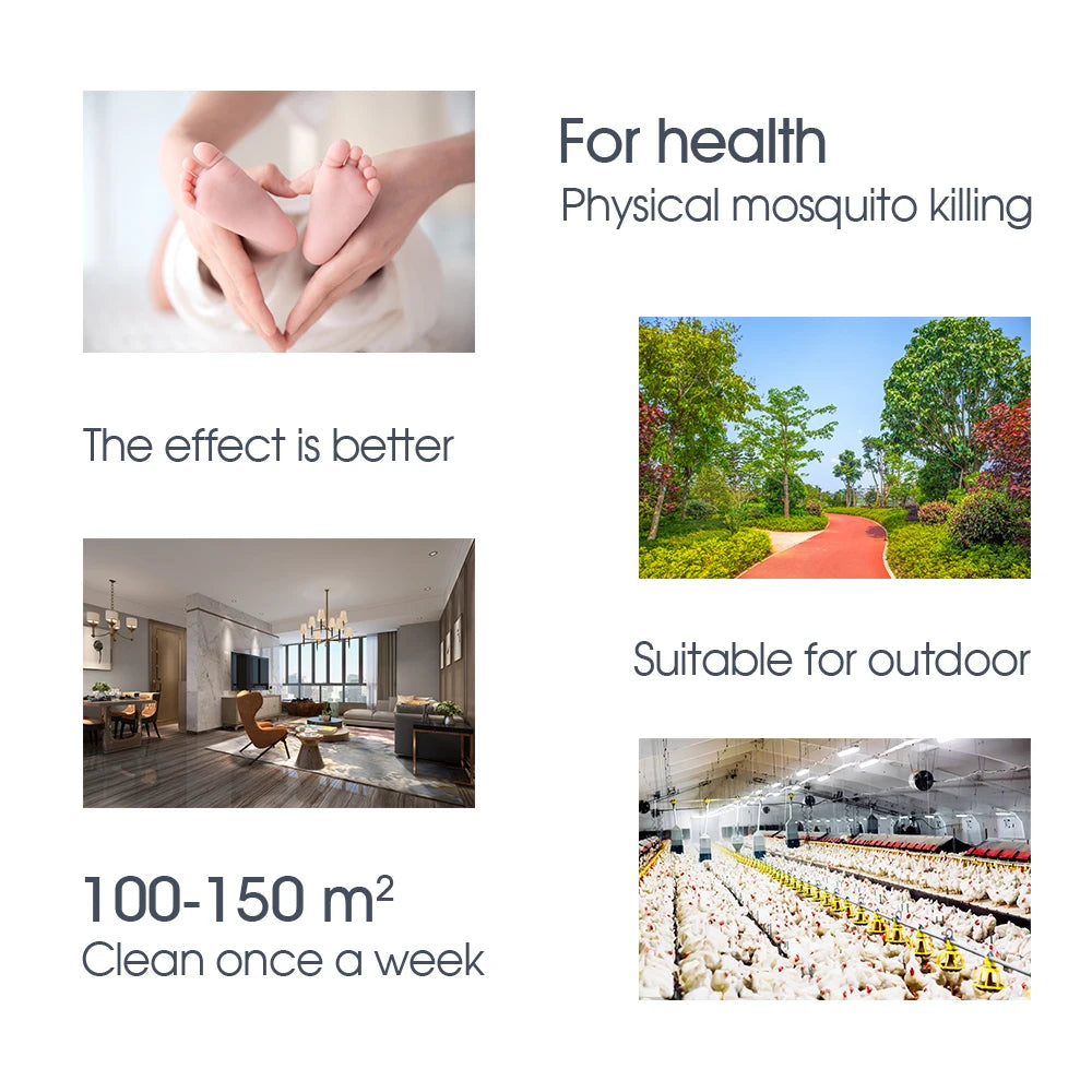 110-220V High Quality Mosquito Lamp Electric Photocatalyst Mosquito Repellent Insect Killer Lamp Trap Strong Suction & LED Uv Li