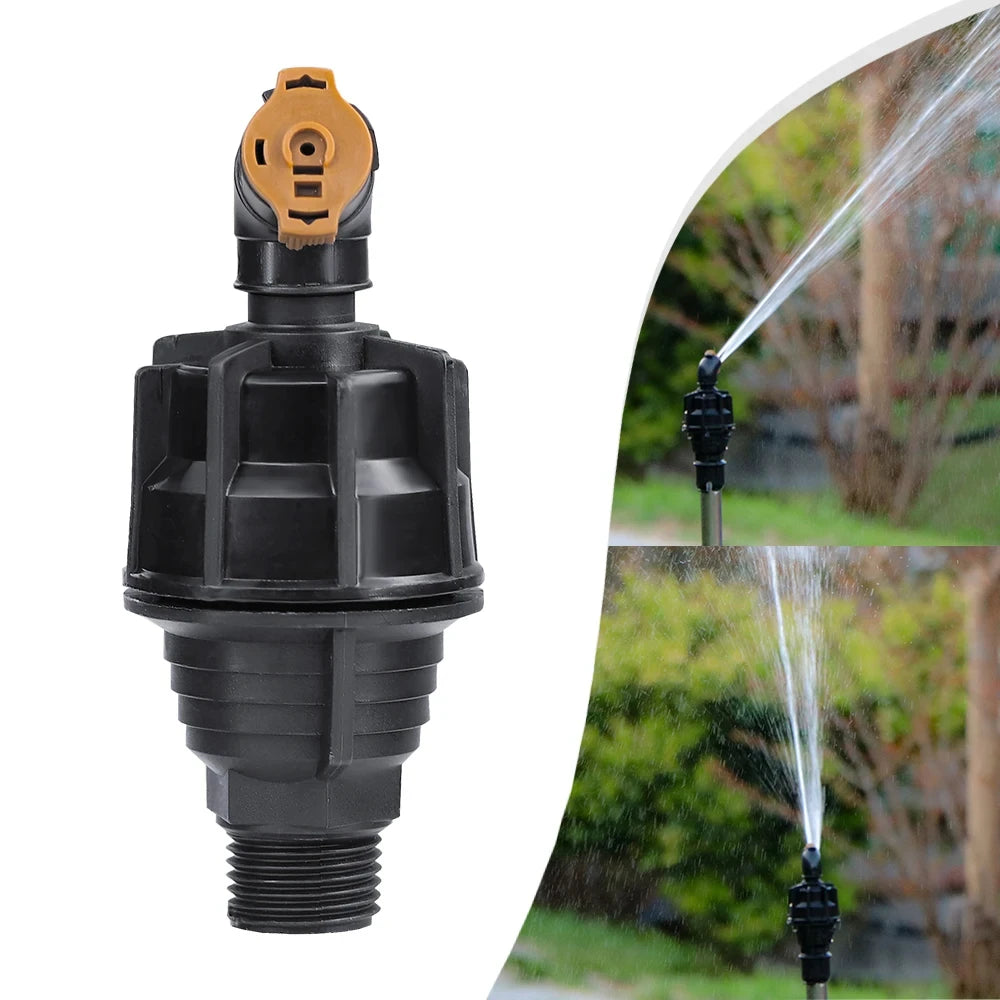 1pcs Outdoor 1/2 "" 360° Black Rotating Automatic Sprinkler Garden Lawn Water Irrigation Nozzle Steel Ball Drive Rotary Sprayer