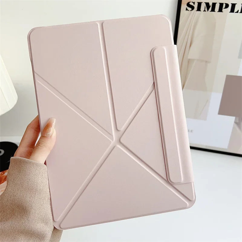 Magnetic Detachable Case for 2025 IPad A16 11th 10th iPad Air11 13 Air4 5 6 Pro11 13 12.9 5 6th Gen Auto Sleep Wake Y-Fold Stand