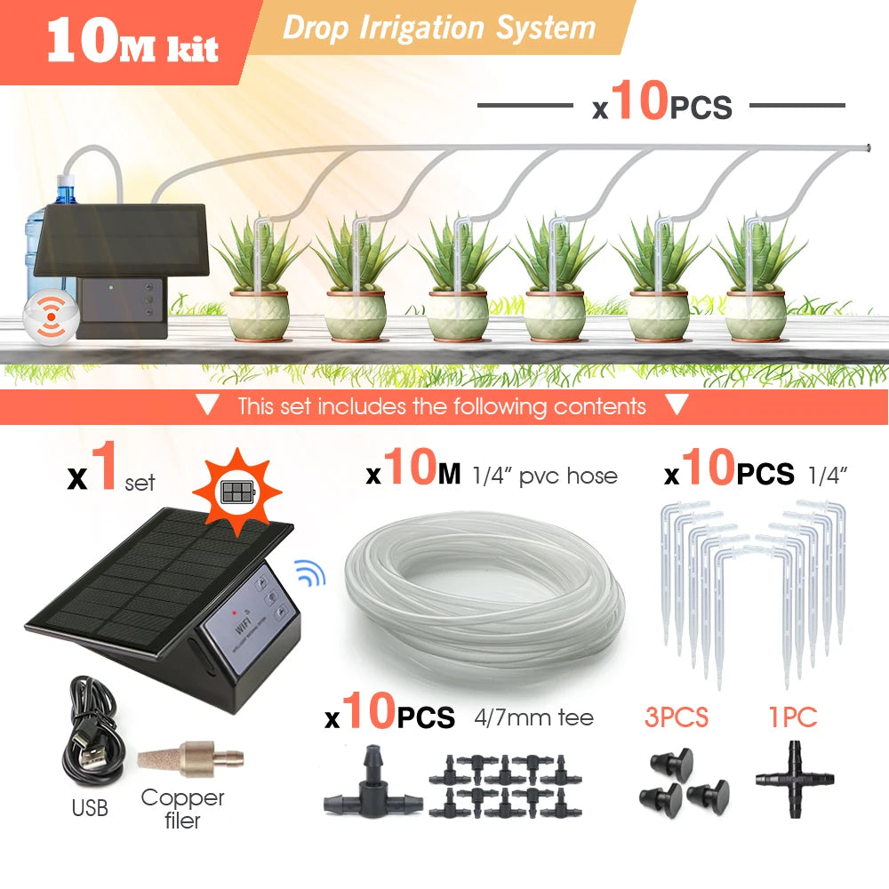 The New Wireless Smart Drip Irrigation System Remote Control Outdoor Watering is available for Garden Plants Watering. Irrigatio