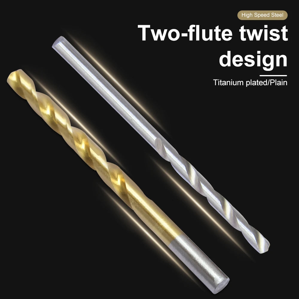 NINDEJIN 13/40/50/60pcs Twist Drill Bit Set Woodworking 1-6.5mm HSS Drill Bit for Carpentry Hand Tools - KiwisLove