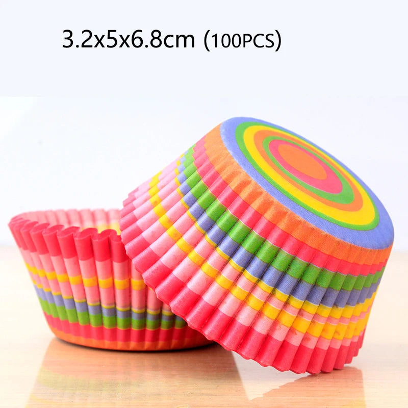 100-1000Pcs Muffin Cupcake Paper Cups Cupcake Liner Baking Muffin Box Cup Case Party Tray Cake Decorating Tools