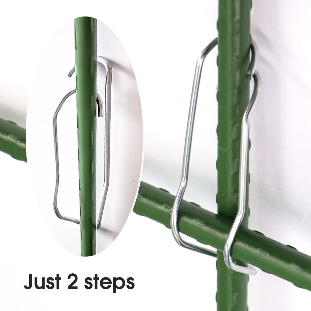 10/20pcs Metal Holder Plant Support Cage 8/11/16/20mm Wire Rod Fixing Buckle for Garden Vegetables Frame Rod Fastener Quick tool