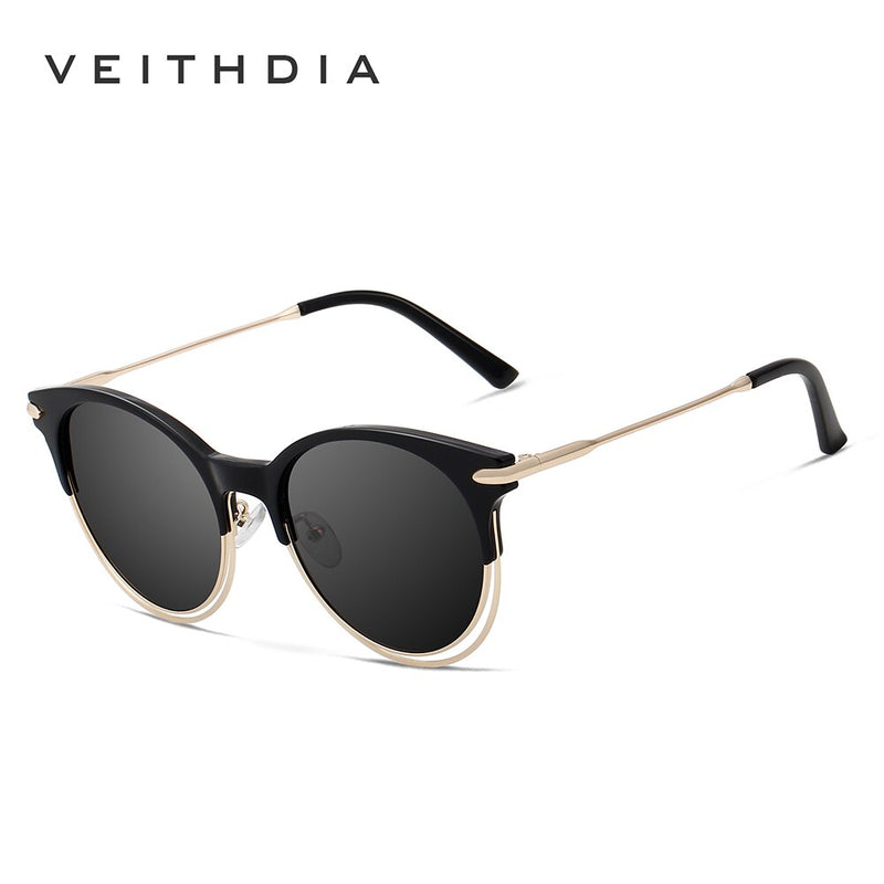 VEITHDIA Brand Alloy+TR90 Women's Polarized UV400 Lens Mirror Sun Glasses Eyewear Vintage Outdoor Sunglasses For Female V3029 - KiwisLove