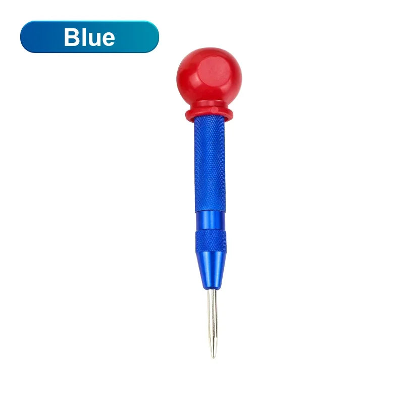 NINDEJIN Automatic Center Punch 1pc Spring Loaded Hole Center Punch Wood Metal Hole Marking Adjustable Impact Puncher - KiwisLove