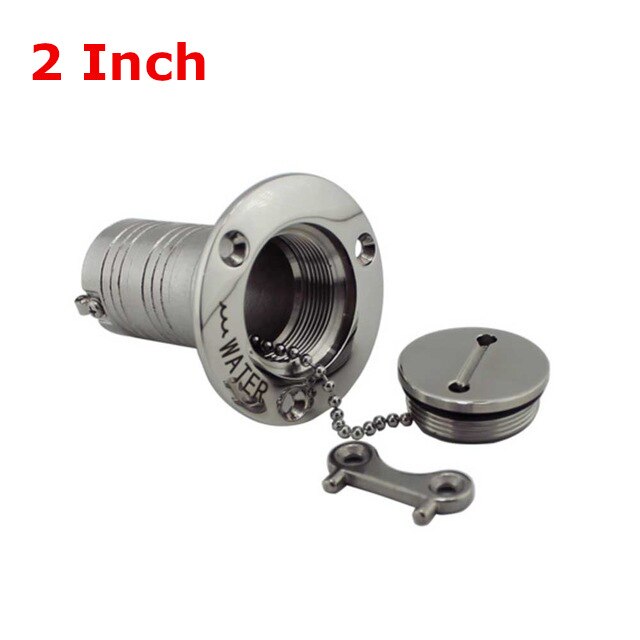 1-1/2" and 2" Marine Boat Hardware Deck Fillers 316 Stainless Deck Filler Fuel Water Waste Diesel Gas Key Cap Filler 38mm 50mm - KiwisLove