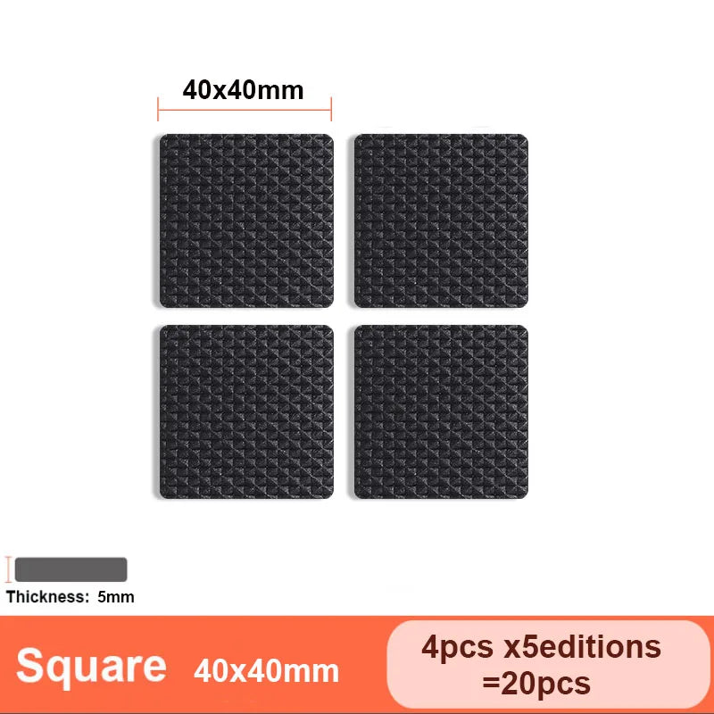 Table Leg Protectors, Anti-Scratch Leg Pads, Rubber Anti slip Chair Leg Pads, Silent Stickers, Furniture Accessories