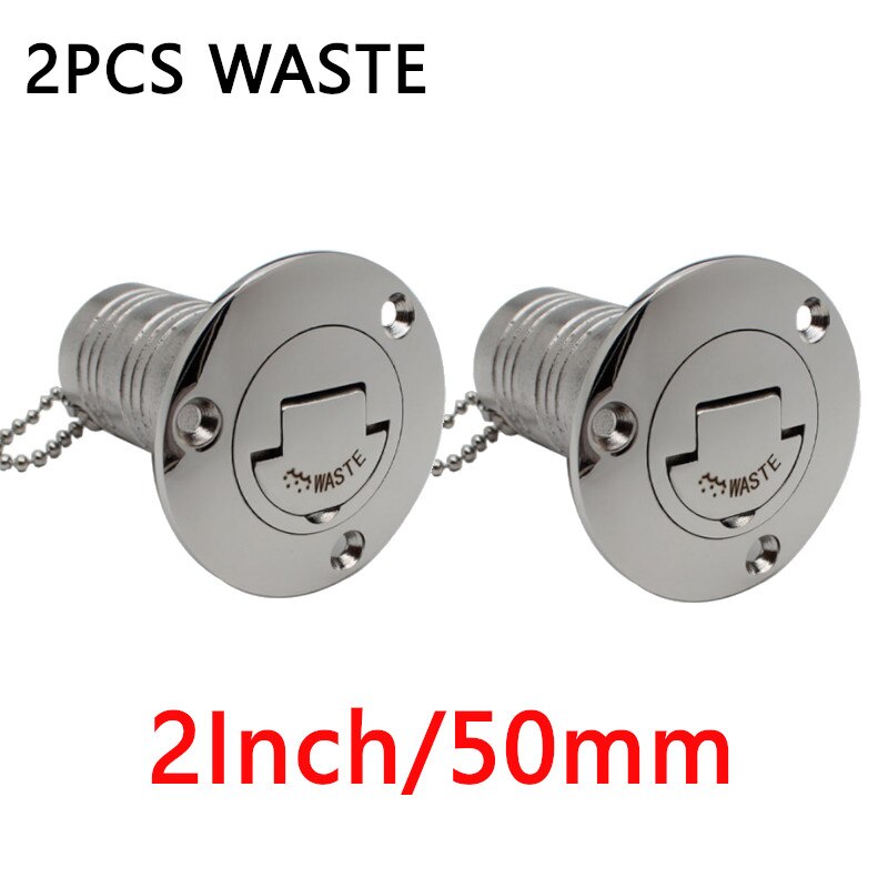 HD 38mm 50mm 2Inch Deck Filler 316 Stainless Steel DIESEL WASTE FUEL WATER WASTE Keyless Cap Marine Boat Accessories 1/2 PCS - KiwisLove