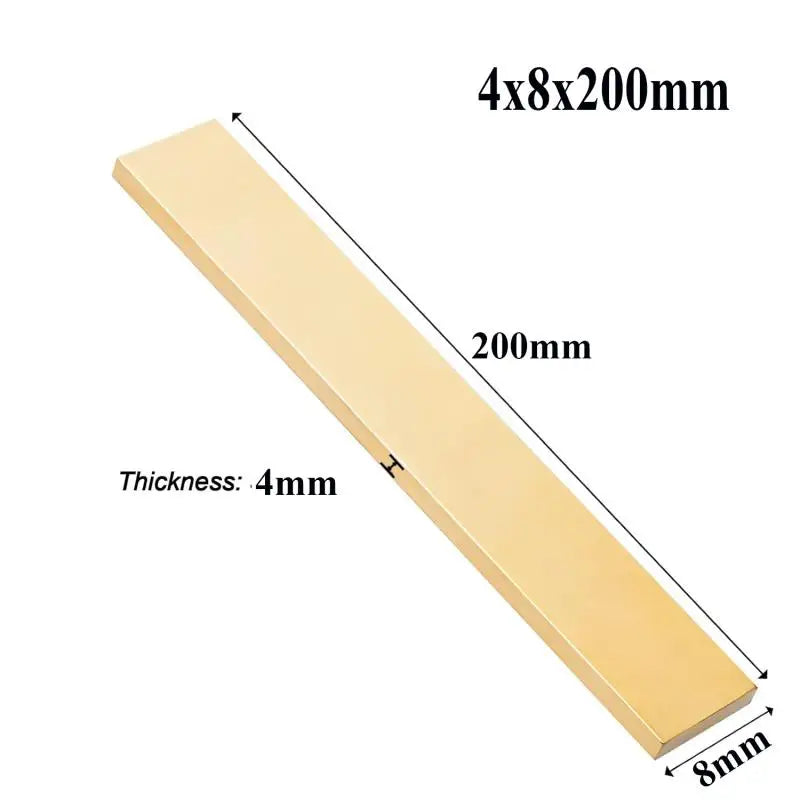 1pcs Brass Flat Bar Plate Strip/Brass Square Bars/Brass block,Length 200-250mm Brass Strip Thicknesses 2mm 4mm 6mm 8mm 10mm...