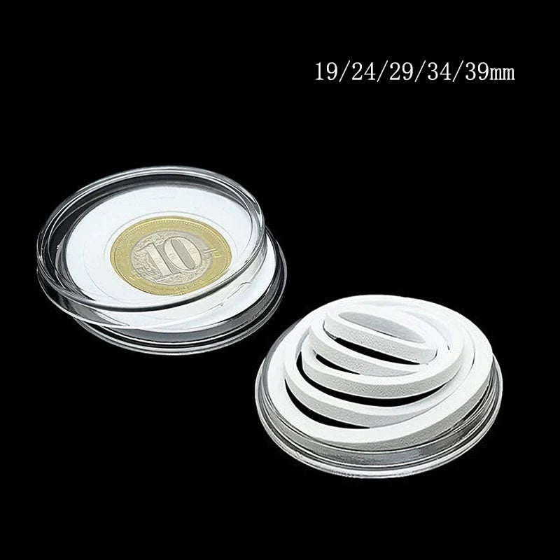 10-50pcs 21/23/24/25-45mm COINNING Capsules Storage Box Clear Plastic Commemorative COINNING Storage Box Coinn Storage Box