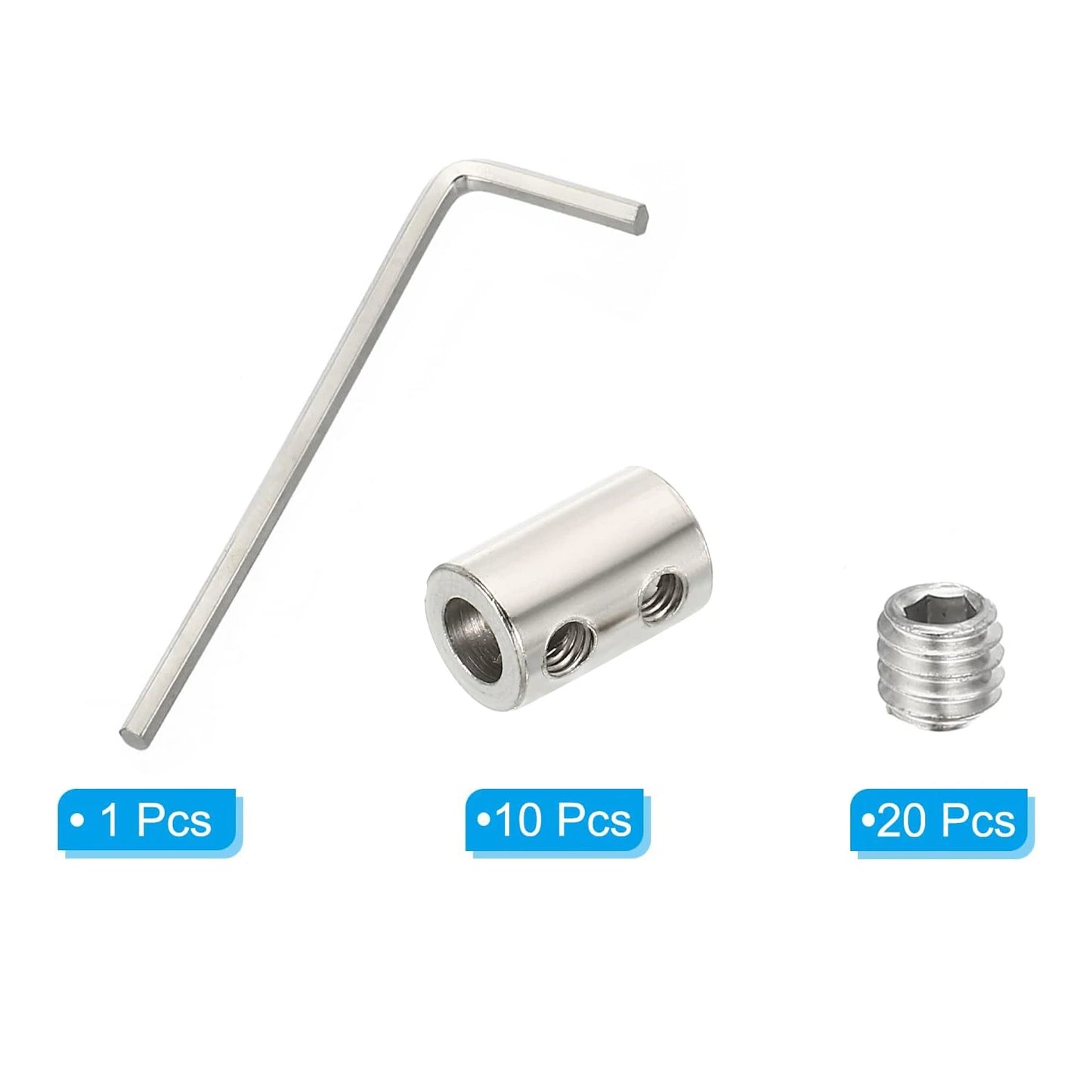 For 3mm Steel Wire Cable 1/8‘’ Clamp Double Hole Thread Locker Clamps Metal Copper Clips Sling Tools Fastening Accessories