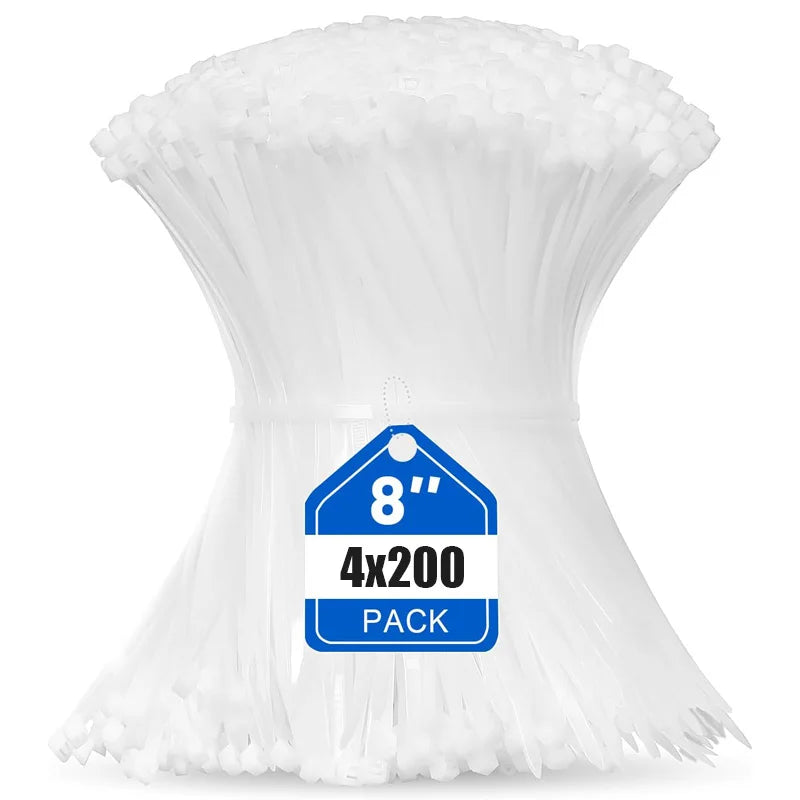 100-1000pcs Nylon Cable Zip Ties Adjustable Self-locking Cord Ties Durable Plastic Cable Ties Binding Wrap Straps for Office - KiwisLove