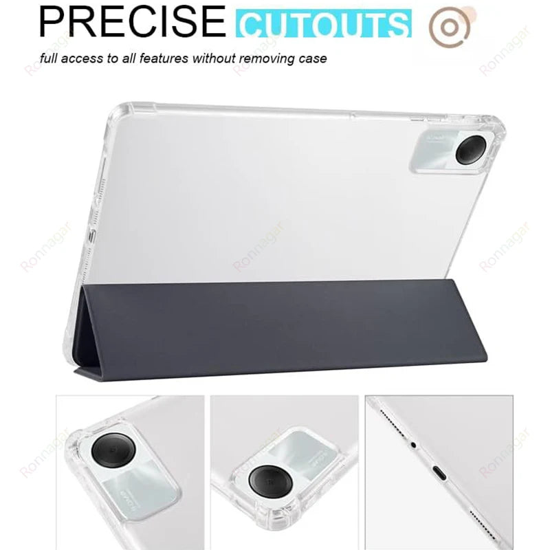 For Lenovo Xiaoxin Pad 2024 Case with Pen Holder Soft Back Fold Stand Cover Lenovo Tab M11 Case 11'' tb330fu tb331fc Sleep Wake