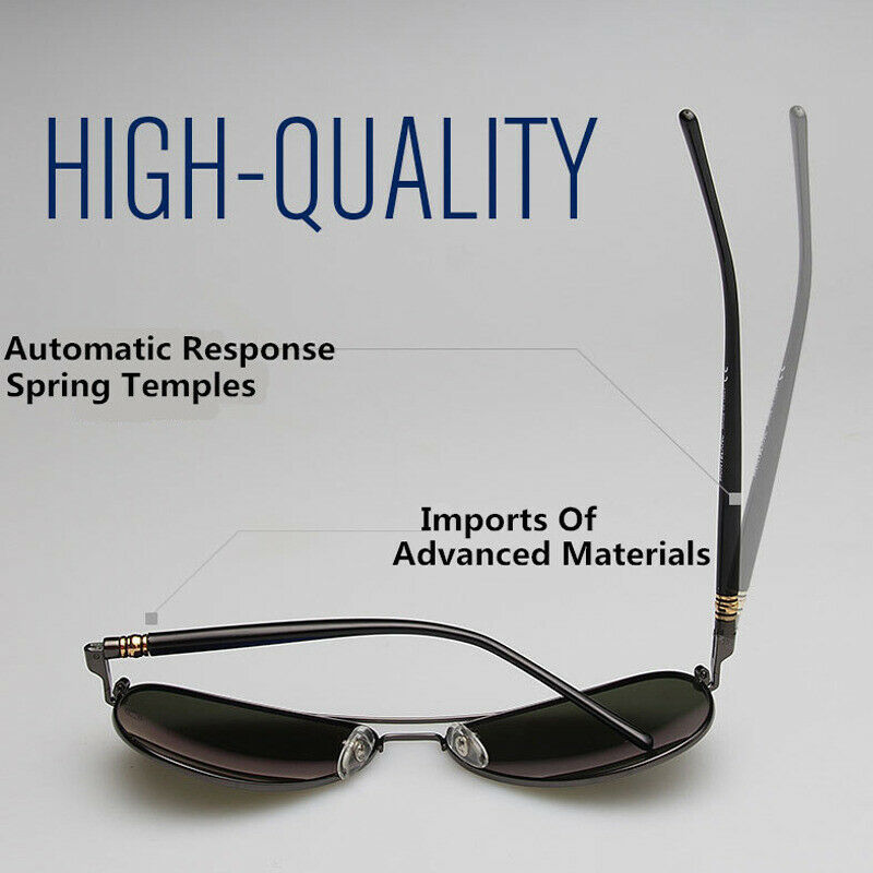 AORON Men Polarized Sunglasses Retro Classic Pilot Glasses Brand Goggoles Leisure UV400 Protection Metal Frame Oculos de sol - KiwisLove