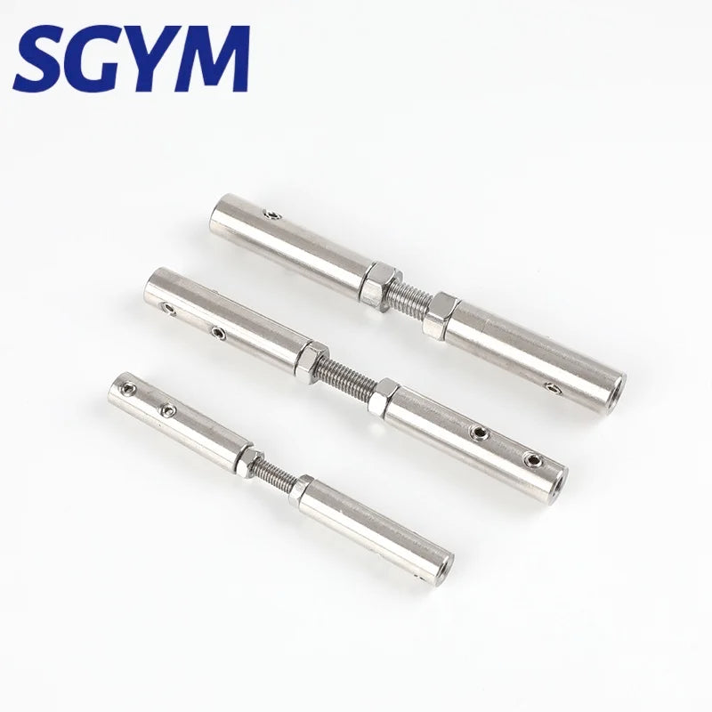 Wire rope Cross Clip 2/3/4/5/6/8/10mmThreaded Stud Tension Handscrew Clamp End Fitting Terminal with Hexagon Grub Screw Bolts