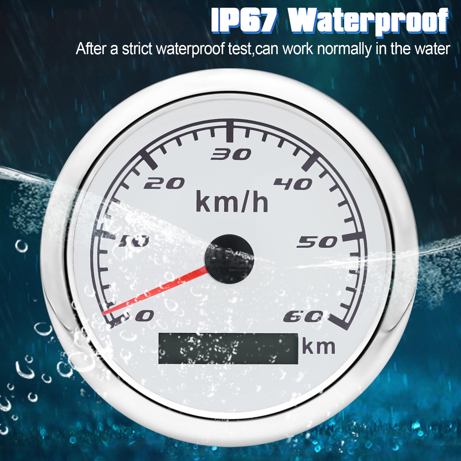 HD 12V 24V 85mm GPS Speedometer Gauge with GPS Antenna 120kmh 60kmh 30kmh 7 Color Backlight Speed Odometer Meter for Car Boat - KiwisLove