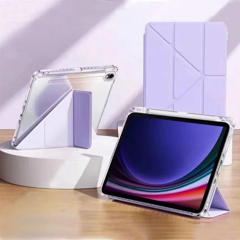 Y-Fold Smart Case for Samsung Galaxy Tab S11 11 inch 2025 S10lite Funda Case 5G SM-X730/X736 S10 S9 S7 FE S8 plus 12.4'' 13.1''