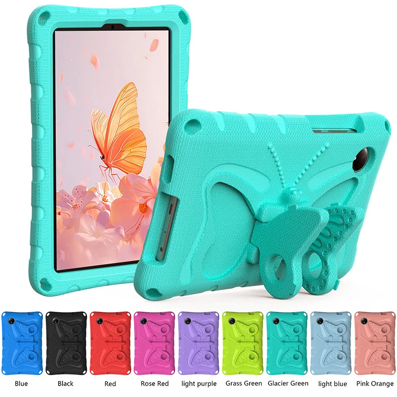Kids Butterfly Safe Heavy Duty Case for Xiaomi Redmi Pad SE 8.7Inch 4G Case 2024 Sturdy ShockProof Tablet Cover Redmi Pad SE 8.7
