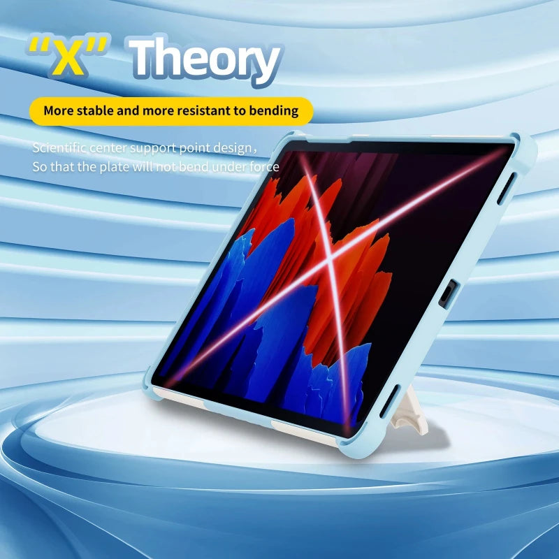360 Rotating Case for Samsung Tab S10/S9/S8/S7 11Inch SM-X710/X700/T870 Heavy Duty Case for Galaxy S7+ S8+ S9+ S10Plus 12.4 Inch