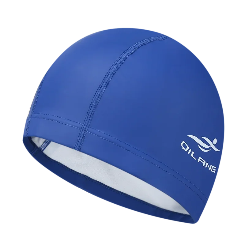 Silicone swim caps Swim Cap Adult Silicone Waterproof PU Unisex Solid Color Pool Diving Cap Long Hair
