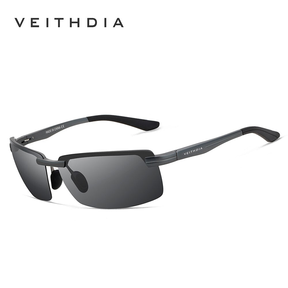VEITHDIA Sunglasses Men Polarized UV400 Lens Rectangle Rimless Sport Driving Fishing Sun Glasses Al-Mg Eyewear For Male 6510 - KiwisLove