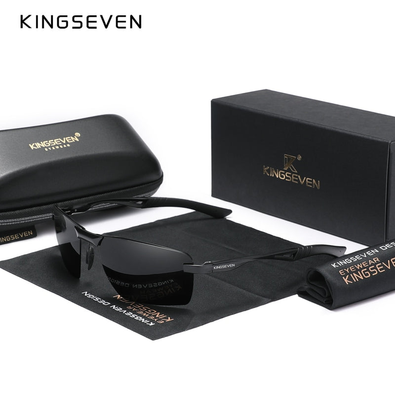 KINGSEVEN 2023 New Men's Polarized Sunglasses Aluminum Frame UV400 Sun Glasses Male Eyewear Driving Glasses - KiwisLove