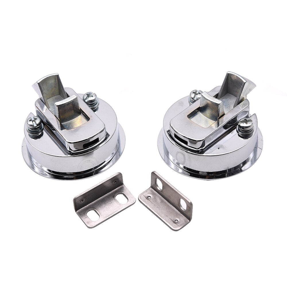2PCS Stainless Steel Non-locking Boat Hatch Latch Pull Flush Round Marine Latche Fit For RV Yacht Camper Deck Hatch Door Cabinet - KiwisLove
