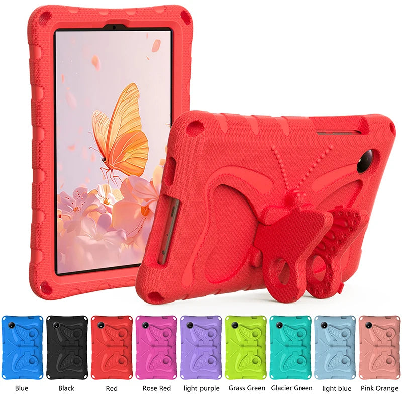 Kids Butterfly Safe Heavy Duty Case for Xiaomi Redmi Pad SE 8.7Inch 4G Case 2024 Sturdy ShockProof Tablet Cover Redmi Pad SE 8.7