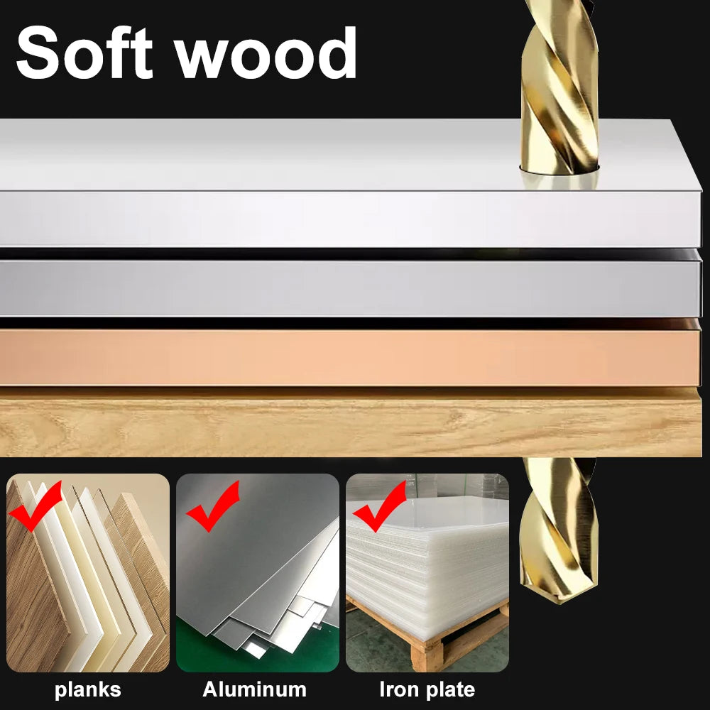 NINDEJIN 13/40/50/60pcs Twist Drill Bit Set Woodworking 1-6.5mm HSS Drill Bit for Carpentry Hand Tools - KiwisLove