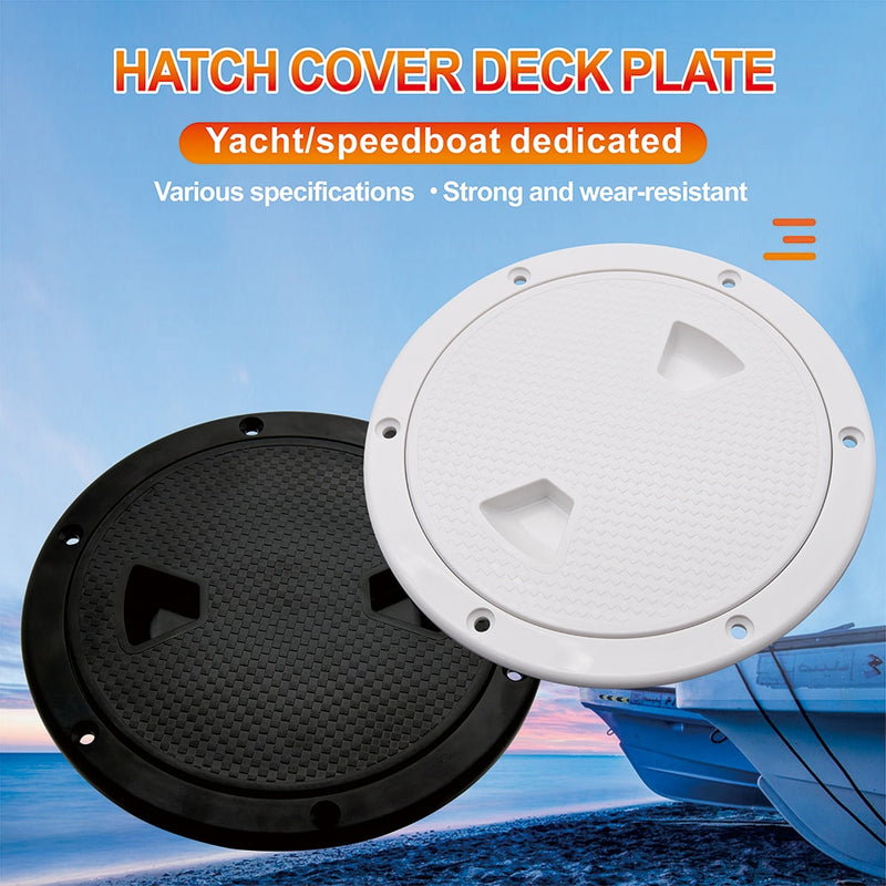 HD 4 Inch Marine Boat RV Black Round Deck Inspection Cover Access Hatch Covers ABS Plastic Anti-corrosive Inspection Deck Plate - KiwisLove