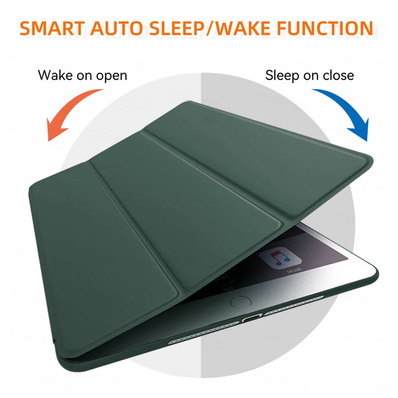 For iPad 10.2 Case 7/8/9th Generation Cover For 9.7 5/6th Air 2 Pro 11 1st/2nd/3rd/4th Air 4/5 10.9 Wake up from sleep funda - KiwisLove