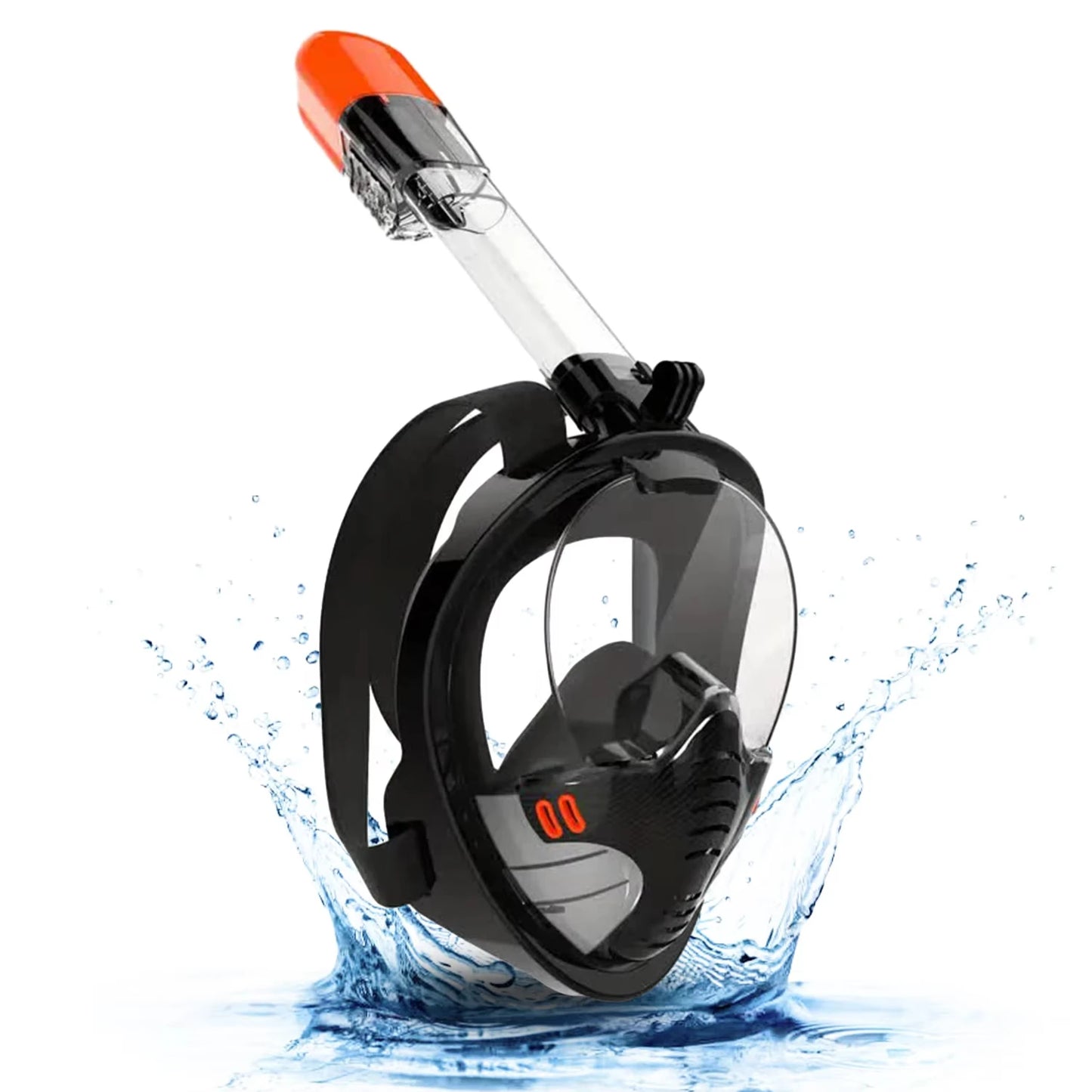 Adults Snorkel Mask Detachable Camera Mount Dry Transparent Breathing System Panoramic View Anti Leak Fog Swim Pool Equipment
