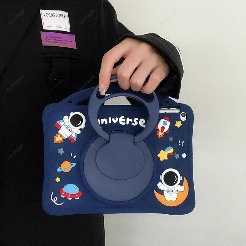 Case for Xiaomi RedMi Pad SE 11inch 2023 Kids Friendly Soft Silicone 360° Rotating Stand Cover for RedMi Pad 10.61'' 2022 Tablet