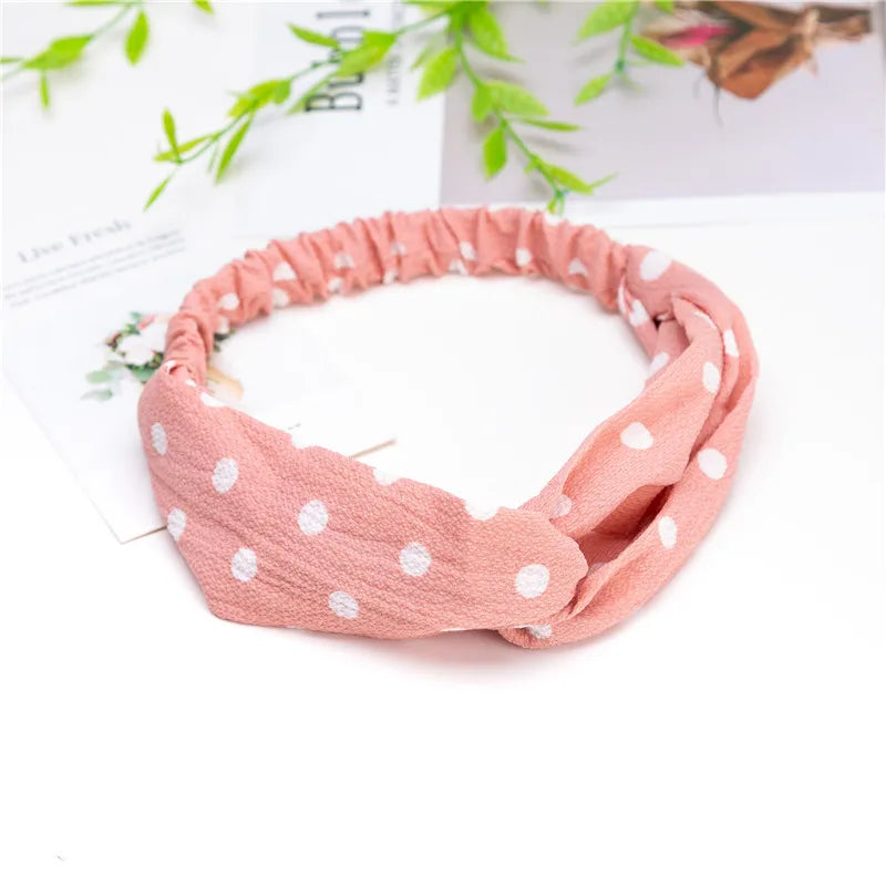 Fashion Women Girls Summer Bohemian Hair Bands Print Headbands Vintage Cross Turban Bandage Bandanas HairBands Hair Accessories