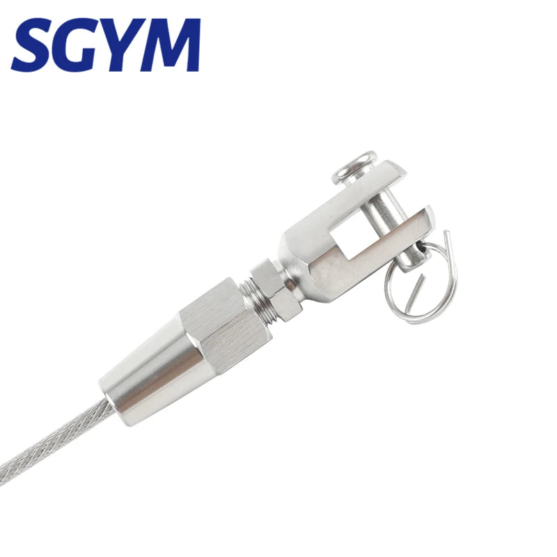 4PCS  3/4/5mm Wire Rope 316 Stainless Steel Swageless Fork/Jaw Terminal Cable DIY Fitting Quick Installation Marine Grade