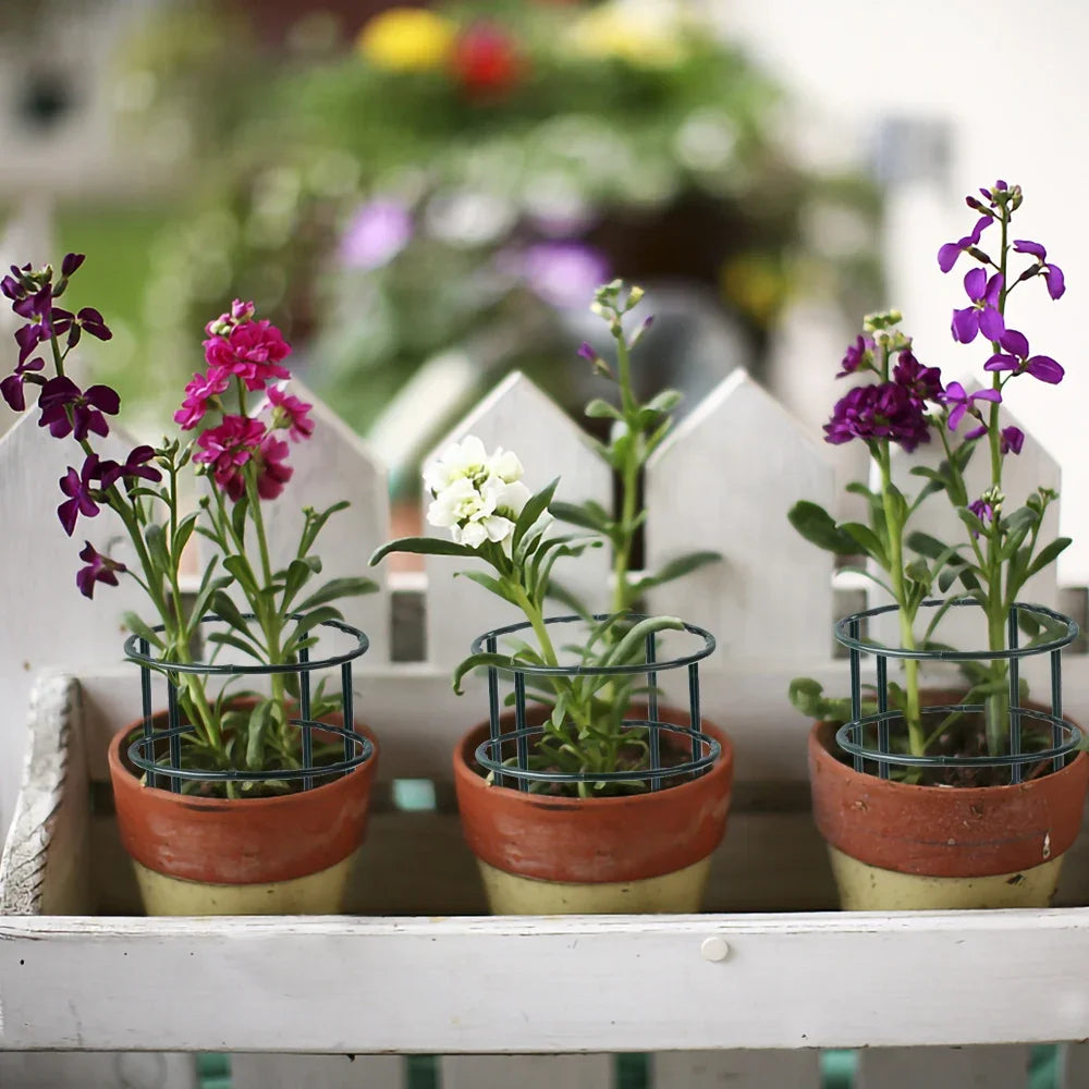 4/8PCS Plant support pile, semi-circular plant support ring, plastic plant cage, flowerpot, climbing grid frame