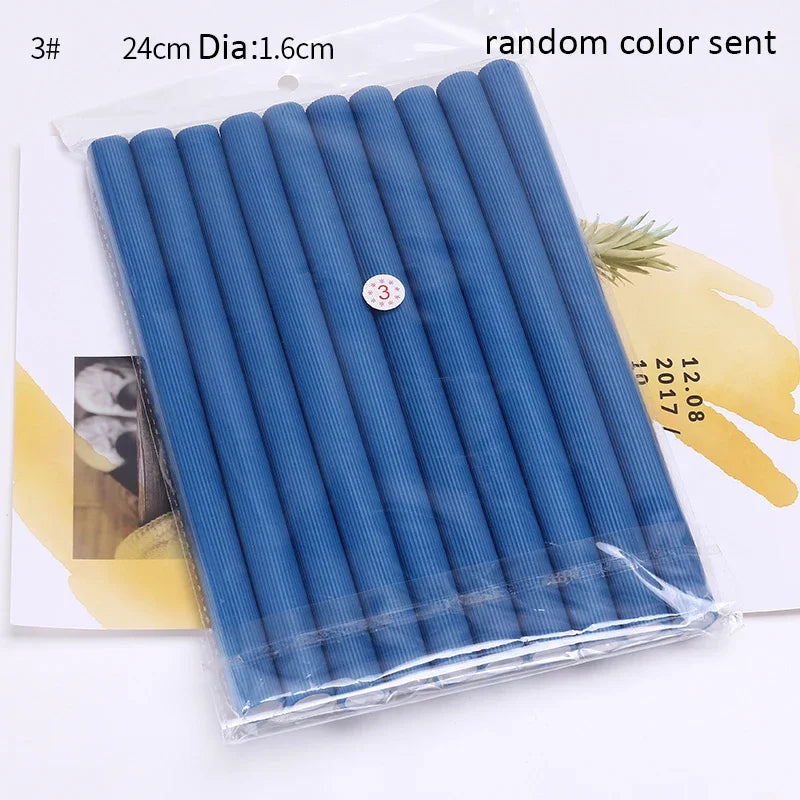 10pcs Flexible Hair Curling Rod Hair Curler Makers Soft Foam Bendy Twist Curls Flexi Rollers Styling Tools Hair Roller No Heat - KiwisLove