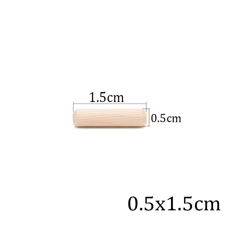 50pcs Dia0.4-1mm Woodworking Dowel Craft Dowel Pins Rods Set Furniture Fitting Dowel Pin Wooden Cabinet Drawer Round Fluted Wood