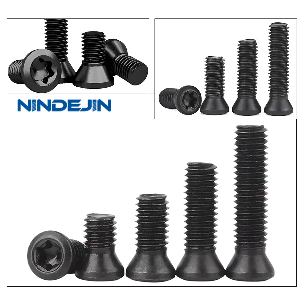CNC Torx Screw 12.9 Grade Steel M2 M2.5 M3 M3.5 M4 M5 Black Torx Screws for Replaces Carbide Insert Cutters CNC Lathe Tool