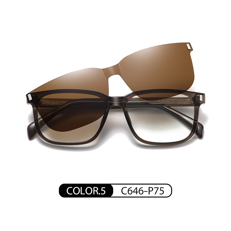 Anti-Blue Light Lens One Glasses Two Usage Computer Eyeglasses Fashion Polarized Protection Magnetic Suction Set Of Sunglasses - KiwisLove