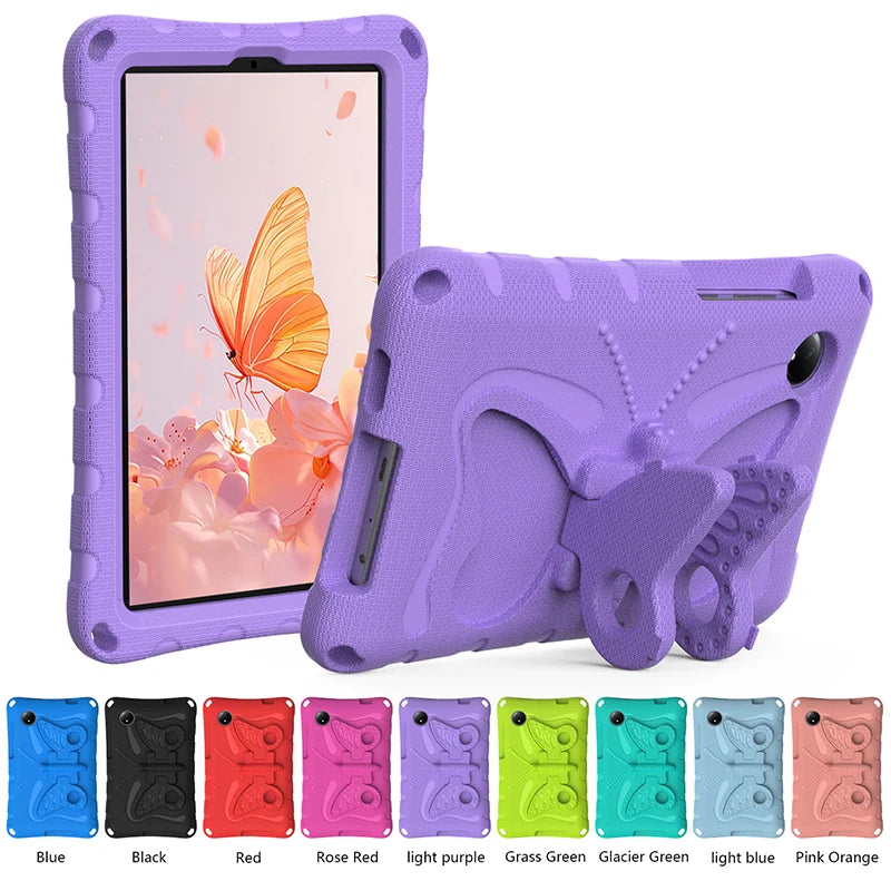 Kids Butterfly Safe Heavy Duty Case for Xiaomi Redmi Pad SE 8.7Inch 4G Case 2024 Sturdy ShockProof Tablet Cover Redmi Pad SE 8.7