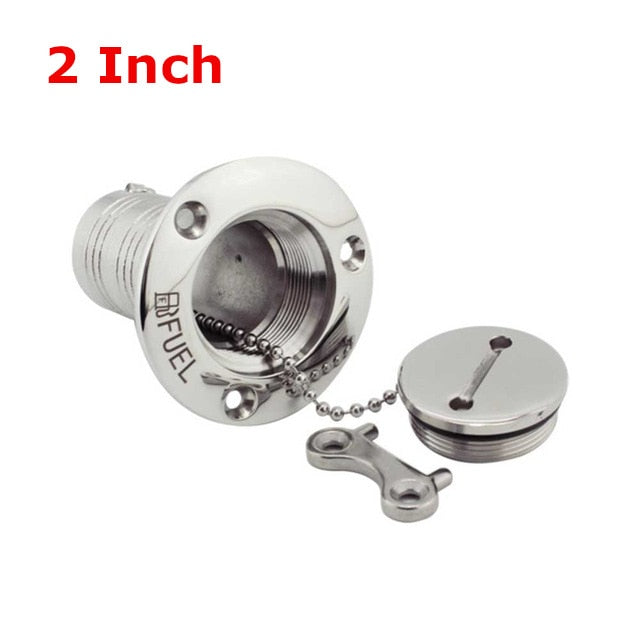1-1/2" and 2" Marine Boat Hardware Deck Fillers 316 Stainless Deck Filler Fuel Water Waste Diesel Gas Key Cap Filler 38mm 50mm - KiwisLove