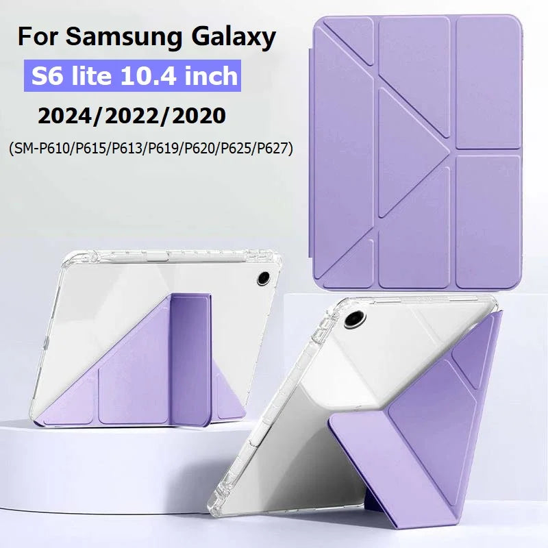 Y-Folding Cases for Galaxy Tab S6 Lite 10.4 inch Case 2024/2022/2020 Magnet Stand Galaxy S6Lite SM-P625/P620/P619/P615/P613/P610
